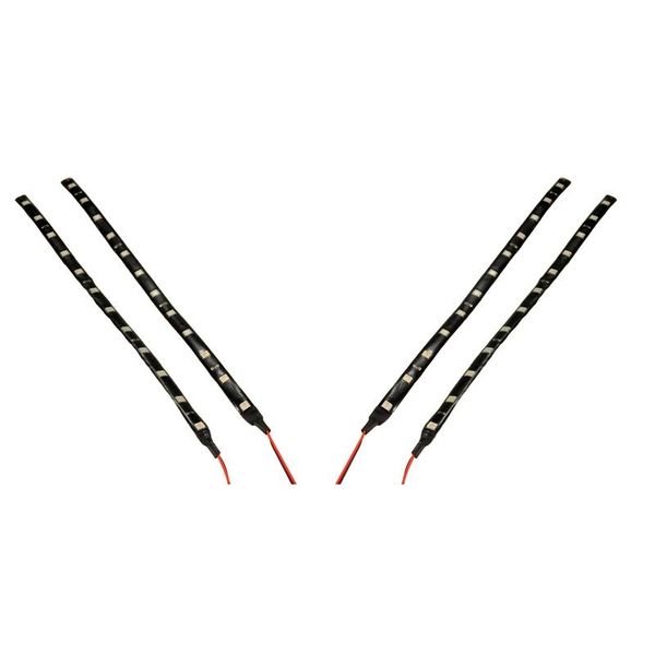 

strips 4 pcs smd 12 led ip65 waterproof flexible strip light 12v 3w for car home 30cm, 2 white & blue