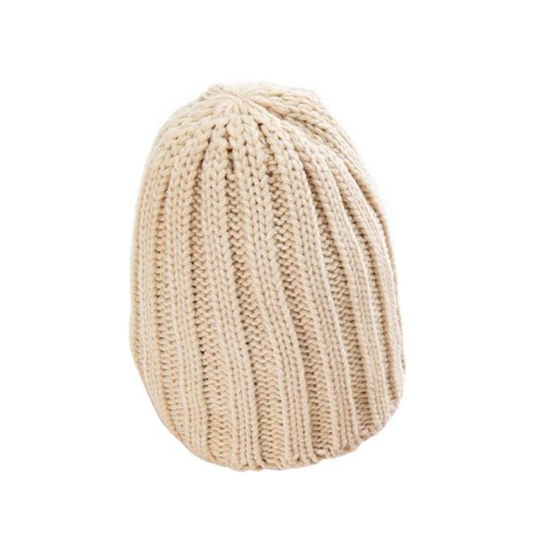 

beanies baby autumn/winter warm wool cap pure color acrylic children's striped knit