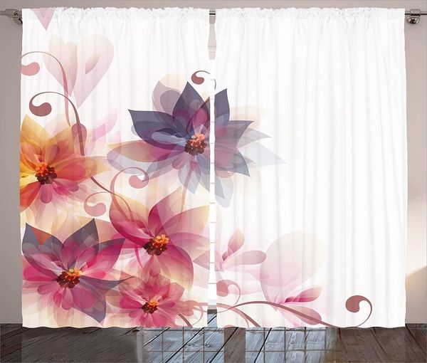 

curtain & drapes abstract decor curtains modern floral with burts and leaves detail romantic living room bedroom window