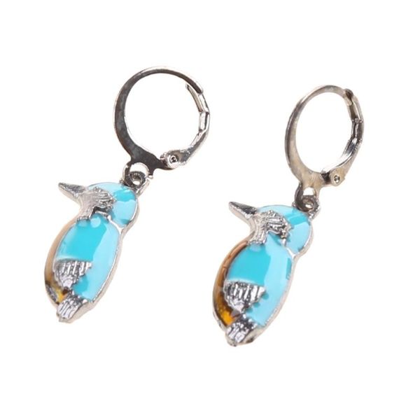 

earrings & necklace blue brid pendant flying hummingbird animal studs jewelry c7ae, Silver