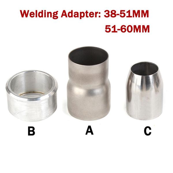

motorcycle exhaust system 38-51mm / 51-60mm universal modified muffler pipe welding adapter stainless steel cnc conversion for