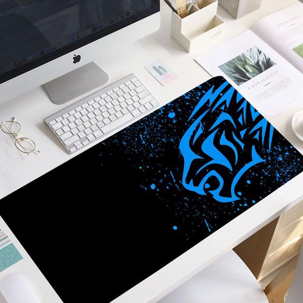 

mouse pads & wrist rests red leopard-excovip extra long large xl gaming desk mat smooth surface non-slip rubber pad with designs gamer