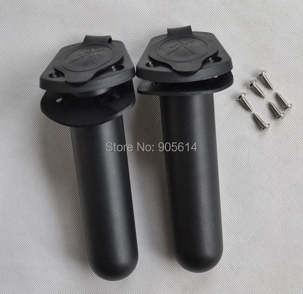 

boat fishing rods 2 pcs plastic flush mount rod holder & cap cover kayak