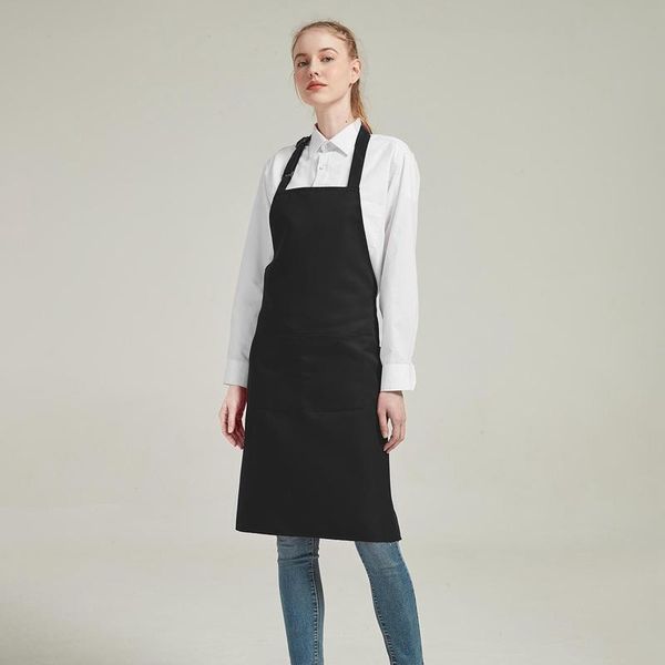 

aprons 99 -12 pack kitchen apron pure color with single pocket for home cleaning washing helper cotton polyester woman