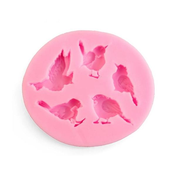 

new design chocolate soap mold baking cake decoration tool diy 3d 5 birds sile mold cake moulds e2shop qylnxs