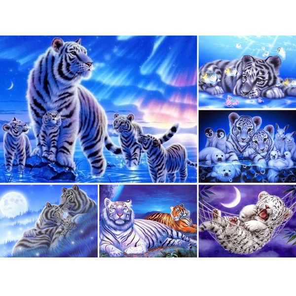 

diamond painting 5d diy animals tiger landscape cross stitch kit full drill square embroidery mosaic art picture rhinestones