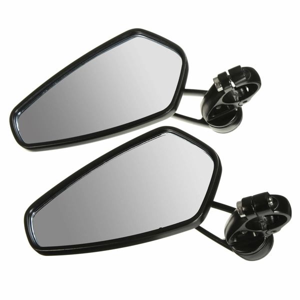 Espelhos laterais da vista traseira da motocicleta para Yamaha / Honda / Suzuki / Kawasaki_black