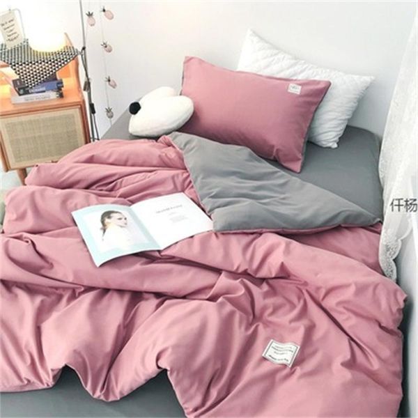 

bedding sets modern printed lattice set home solid color duvet cover pillowcase flat bed sheet single king size bedlinens bedclothes