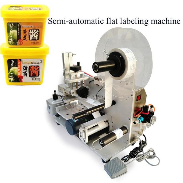 

vacuum food sealing machine desksquare bottle flat labeling semi-automatic