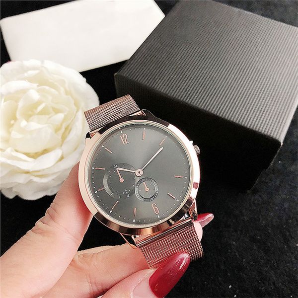 

new women's watch fashion classic rose gold 40mm quartz stainless steel watches for relojes gift, Slivery;brown