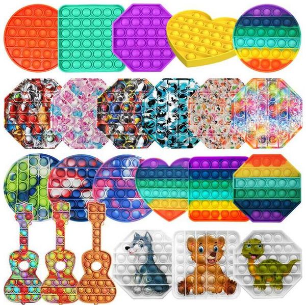 

octagon game set cute silicone push bubble fidget toy pops-it anti-stress relief stress sensory squeeze kids toys funny gifts wwa180