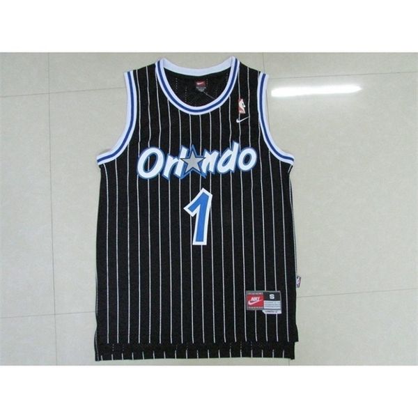 

retro #1 anfernee hardaway black strips regular season basketball jerseys