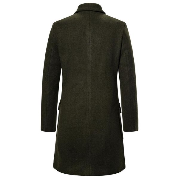 

new 2021 autumn winter long trench coat men overoat jacket zhum, Black