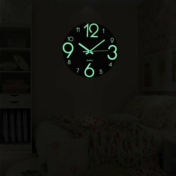

hallway quartz low noise living room easy to read home decor practical non ticking arabic number luminous wall clock office