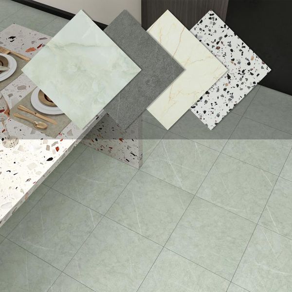 

wallpapers living room self-adhesive floor marble pattern tiles peel and stick bathroom waterproof wall sticker home renovation panel
