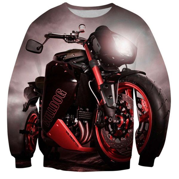 

new motorcycle machinery 3d printing hoodls sweater w810 for men and women, Black
