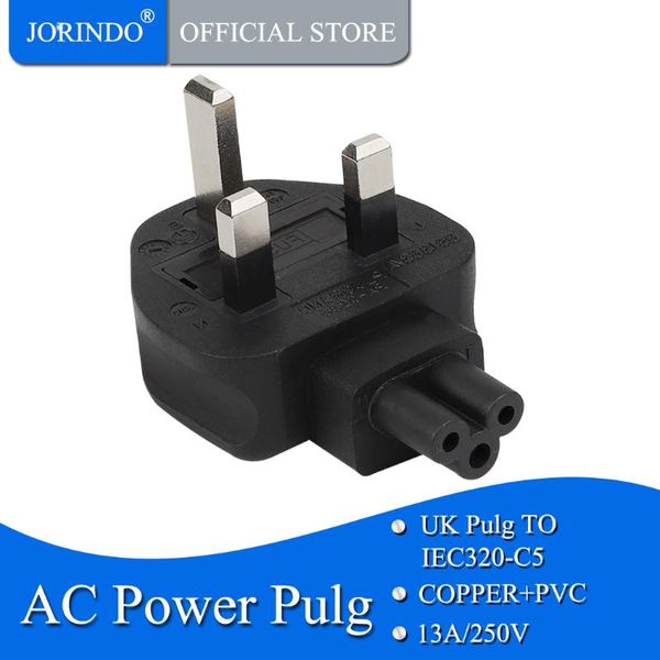 

smart power plugs jorindo uk 3-prong male to iec 320 c5 ac adapter,uk iec320 conversion plug,pvc material