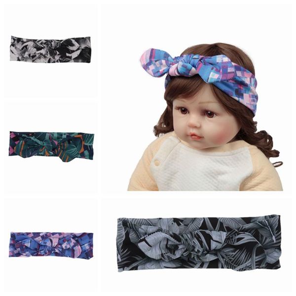 

2021 cute baby headbands for girls elastic ear headband pgraph props turban head bands children hair acessories, Slivery;white