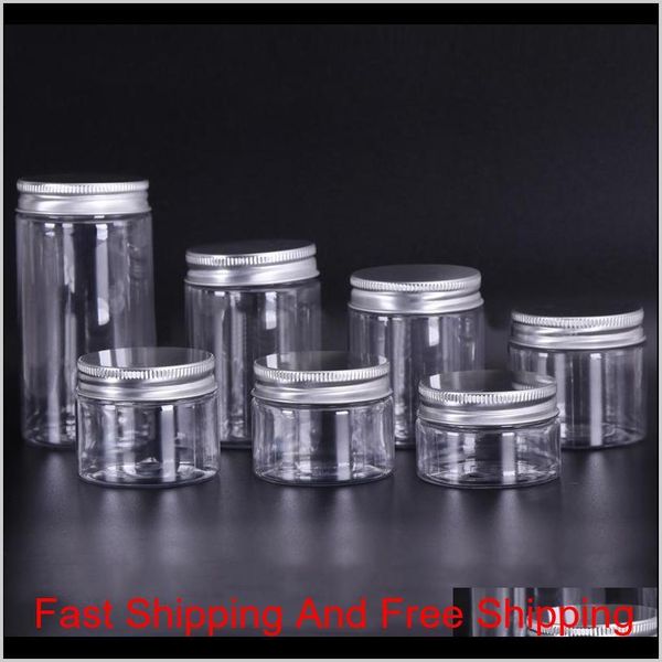 

30 40 50 60 80ml plastic jars transparent pet plastic storage cans boxes round bottle with plasti qylzux wrhome