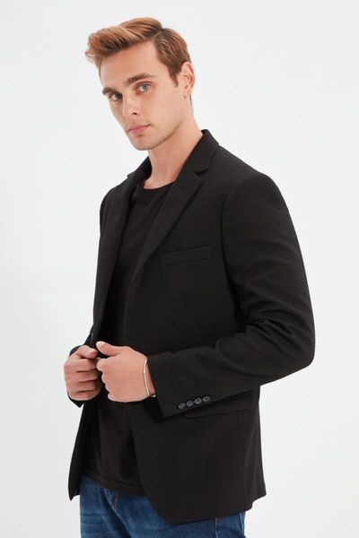 

men's jackets trendyol male blazer textured jacket tmnaw22ce0262, Black;brown