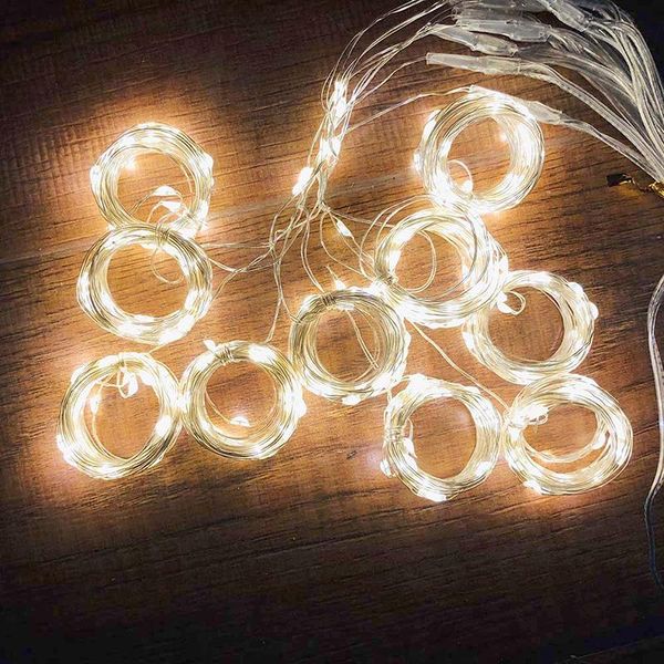 

party decoration 1 pc set 100 led wedding curtains fairy lamps usb string light 1x remotes control glow supplies