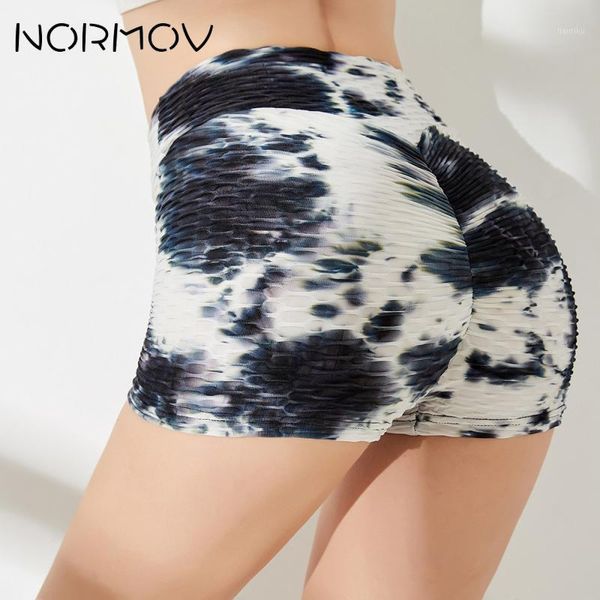 

yoga outfits normov printing scrunch bufitness shorts for women high waist gym strength exercise push up sports1, White;red