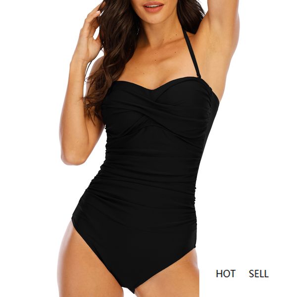 

one piece swimsuit ruched tummy control swimwear push up monokini print swim suit beach