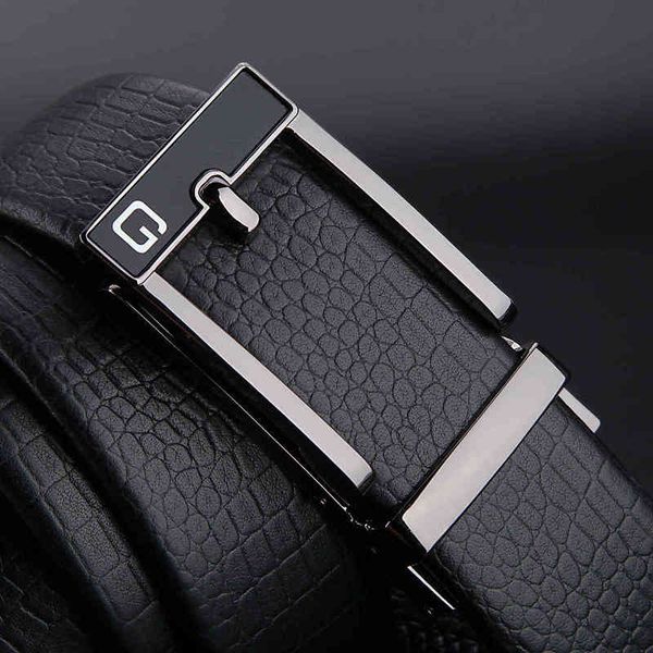 

buckle niu automatic zongshi's new men's pure leather belt, Black;brown