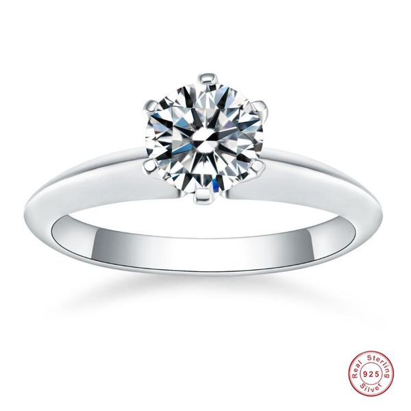 

cluster rings 925 sterling silver ring 3.5ct classic style diamond jewelry moissanite wedding party anniversary for women, Golden;silver