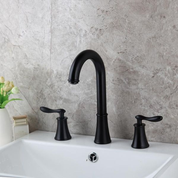 

new wholesale 3 pcs deck mounted bathroom mixer tap bath basin sink faucet nickel brushed or chromvanity faucet mixer tap