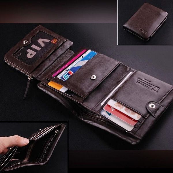 

wallets fashion pu leather wallet foldable boutique zipper coin purse card holder trifold men, Red;black