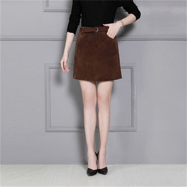

new fashion genuine sheep hide k15 skirt 6hq2, Black