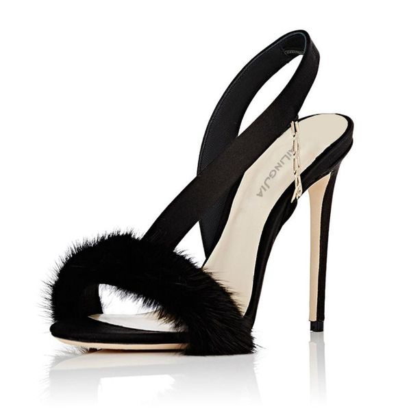 

sandals women's banquet high heel ball plush made in, Black