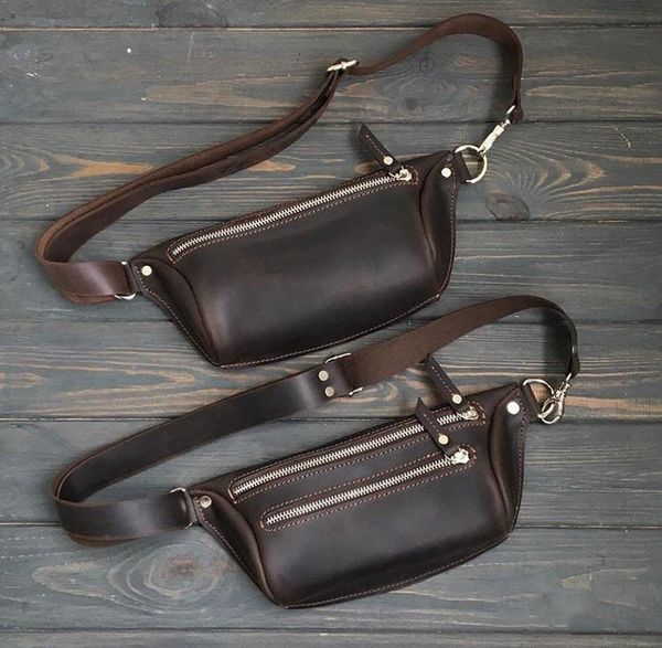 

medieval steampunk belt satchel wallet men's and women's outdoor double zipper bag