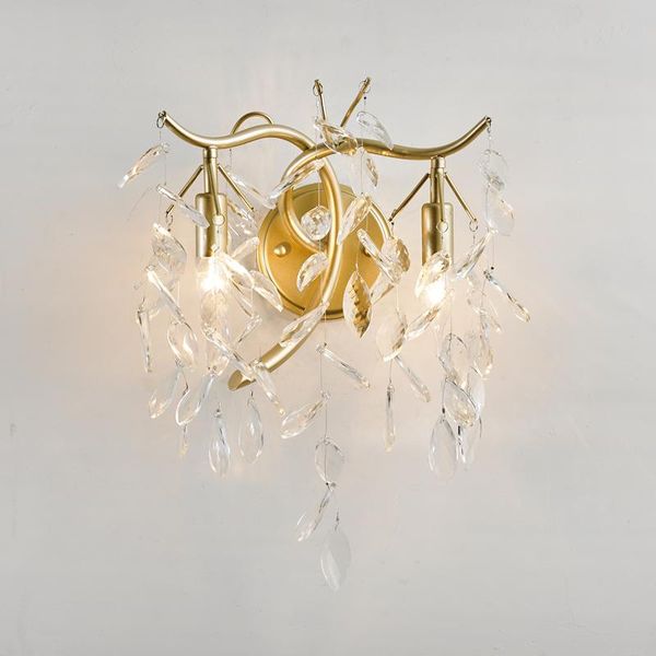 

led golden wall lamps bed room bedside lights modern corridor lamp european american indoor lighting with 110v 220v