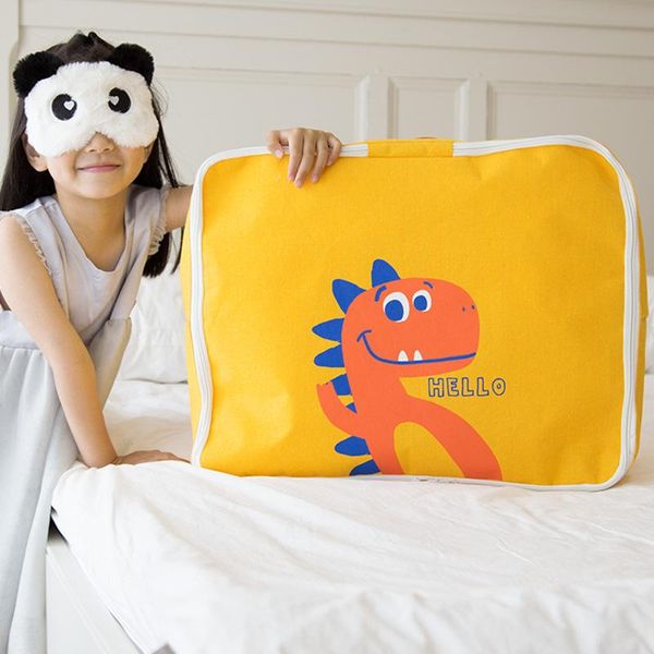 

clothing & wardrobe storage 2pack large cartoon canvas bag for clothes quilt moving finishing moisture-proof and organizer