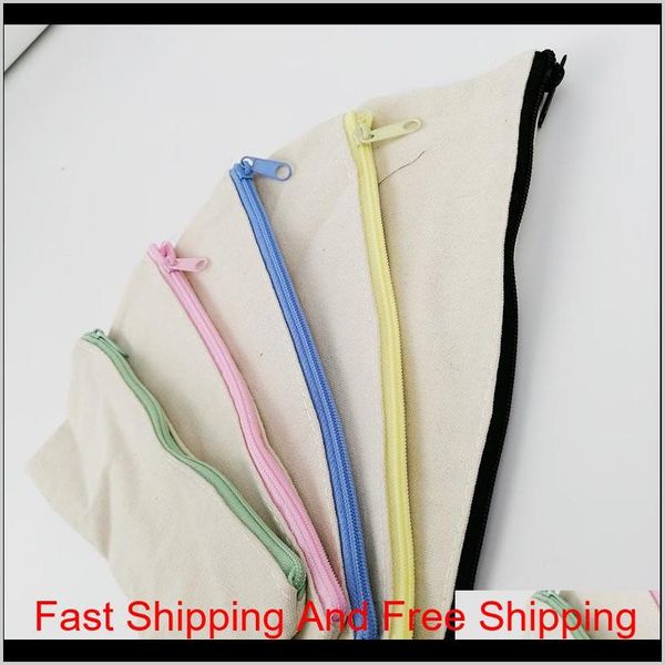 

blank canvas zipper pencil cases pen pouches cotton cosmetic bags makeup bags mobile phone clutch bag btb5m ynpjj