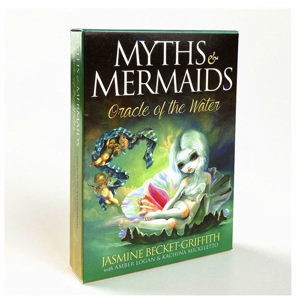 44 шт. Myths Mermaid Tarot Cards Orachout Dagining Dagining Палуба настольная настольная настольная игра на английском языке для семейных игр игры