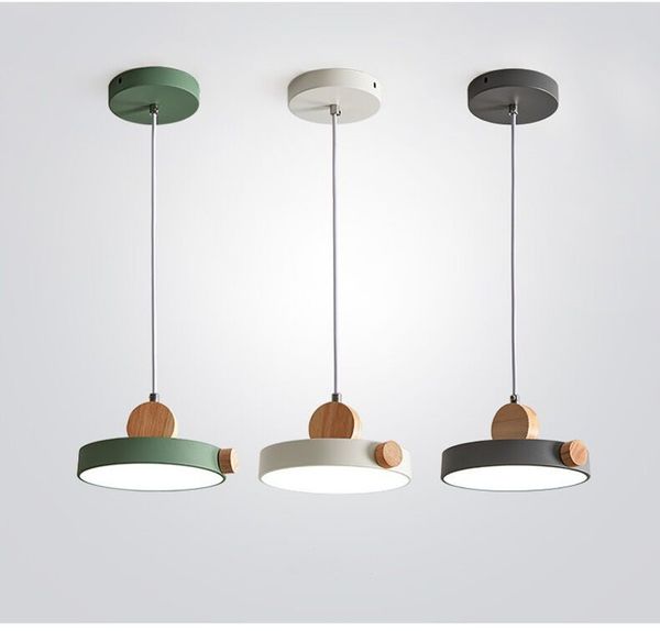 

led chandelier, modern nordic style wooden pendant lamp, for interior decoration, kitchen, bedroom, round lighting pl27415