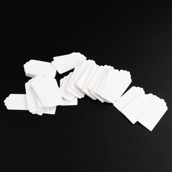 

greeting cards 100pcs blank kraft paper wedding favour gift tag price label for thanksgiving and christmas decoration 5x3cm (white)