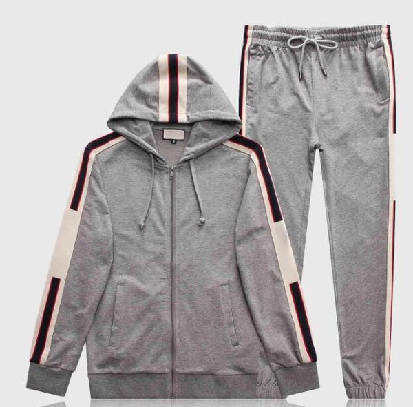 

jacket set fashion running sportswear men'stracksuitsletter printed l002, Gray
