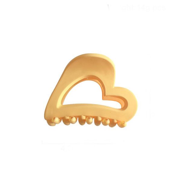 

retro temperament head clamps korean frosted texture hairpin temperaments girl hair bathing catching clip heart-shaped hollow air number hai, Slivery;golden