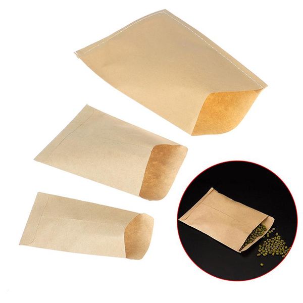 

100pc kraft paper bag mini envelope gift bags candy bags snack baking package supplies gift wrap glue box