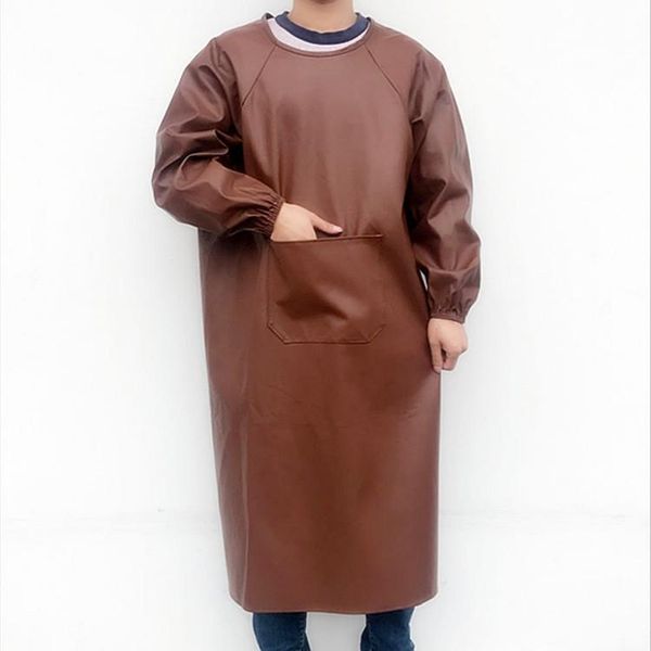 

waterproof smock long sleeve apron kitchen work clothes