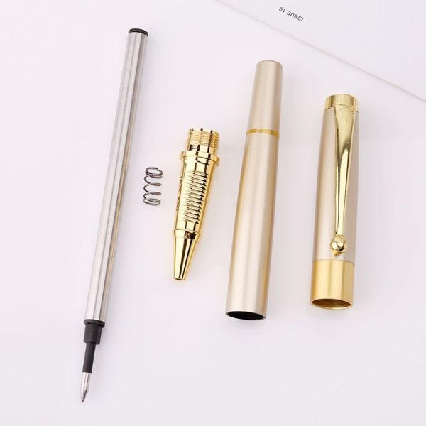 

luxury metal neutral gel ink sign signature pen writing stationery office supplies business gifts 20cb, Blue;orange