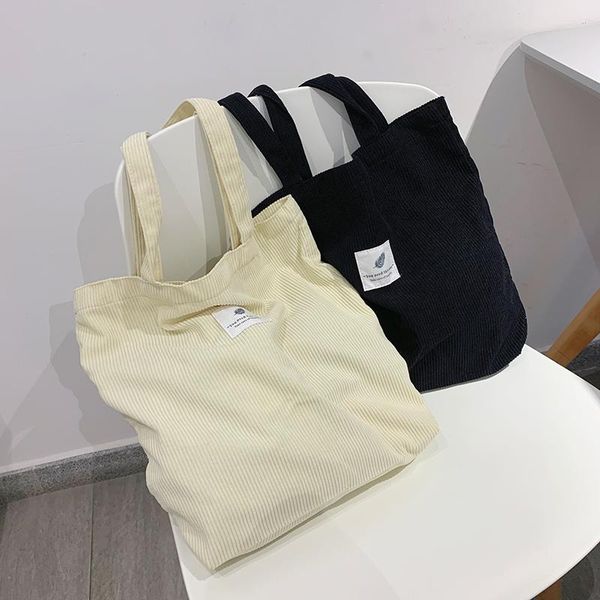 

evening bags winter corduroy shopper bag women large capacity shoulder messenger school bookbags for teenager travel big tote bolsas
