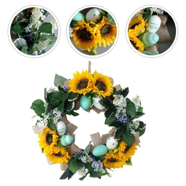 

1pc attractive door wreath holiday decorative easter lei living room adornment