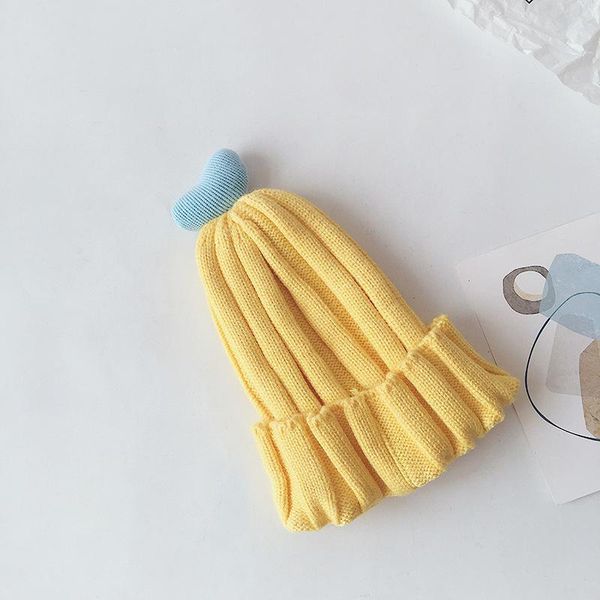 

beanies 2021 autumn and winter acrylic love heart thicken knitted hat warm skullies cap beanie for children boy girl 26