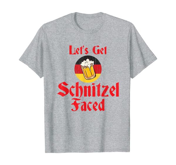

let's get schnitzel faced german beer oktoberfest gift t-shirt, White;black