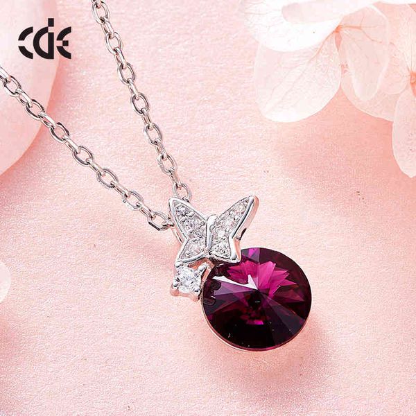 

necklace sydel butterfly simple s925 silver women's fashion versatile creative crystal jewelry